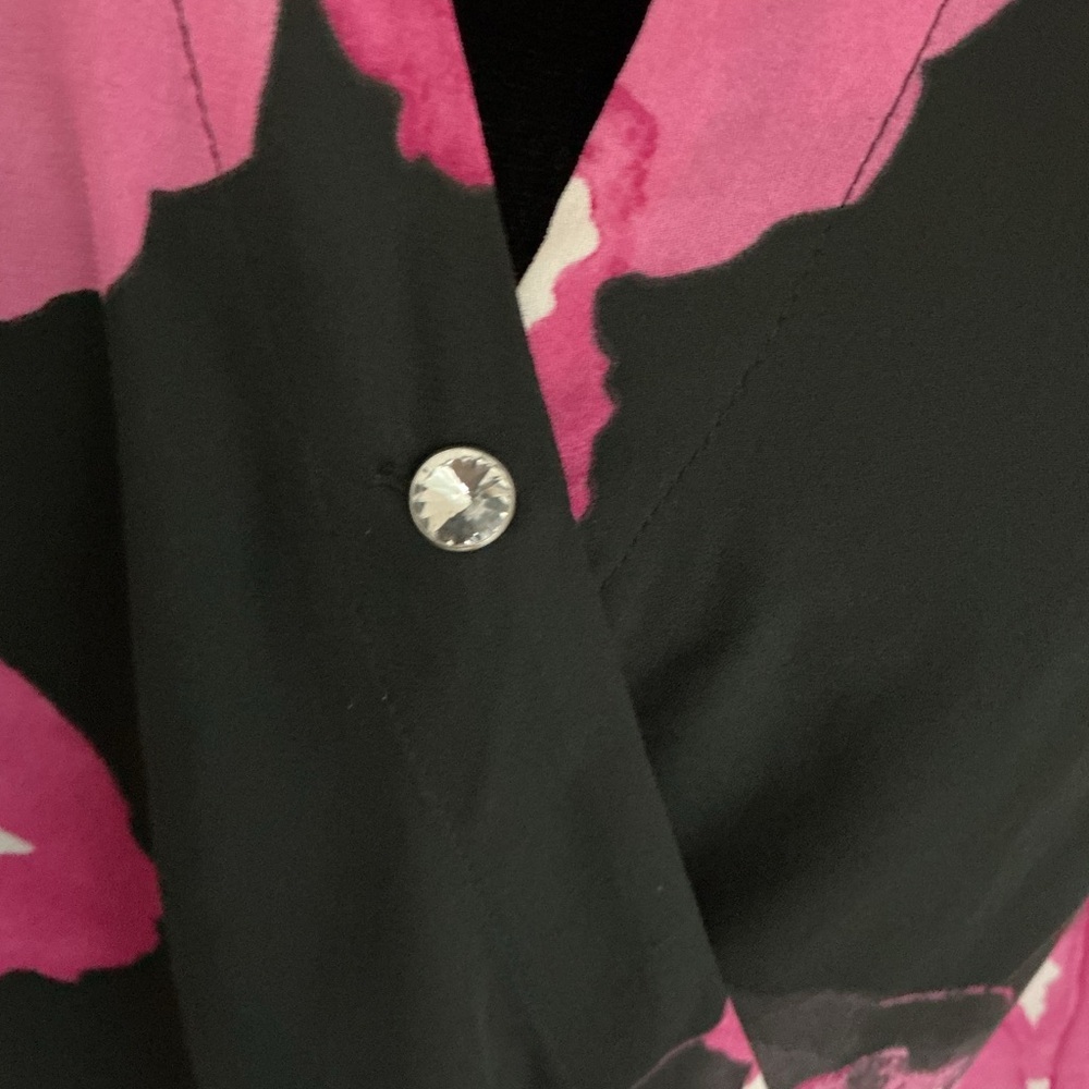 INC Women’s Sleeveless Black Pink Floral Peony Print Blouse M NWT - Picture 2 of 13
